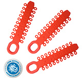 Elástico Ligadura Modular Antimicrobiano Laranja Coral